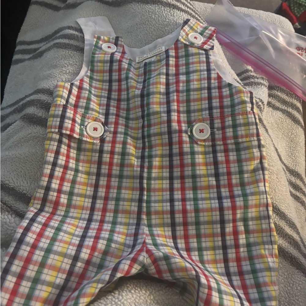 The Beaufort Bonnet Company Multicolor Plaid Overalls